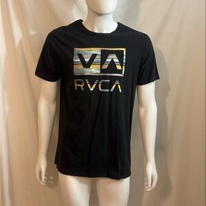 RVCA Black and Multicolor Graphic Tee
